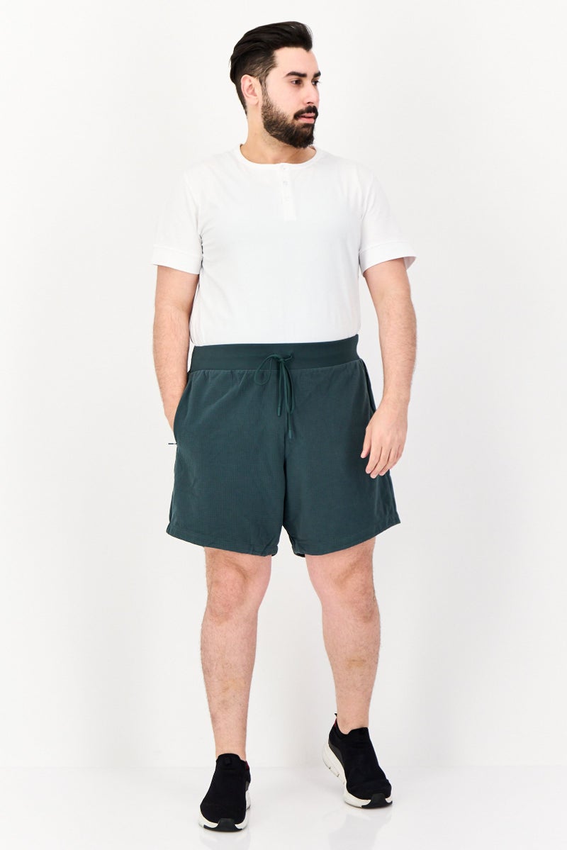 Adidas شورتات كرة السلة الرياضية للرجال، أخضر داكن - Image 4